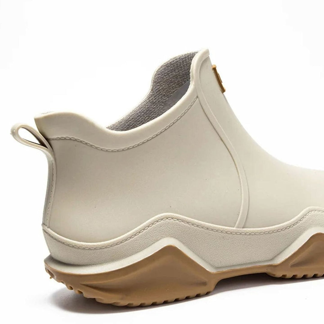 Women's Waterproof Slip-On Rain Boots Rubber Ankle Chelsea