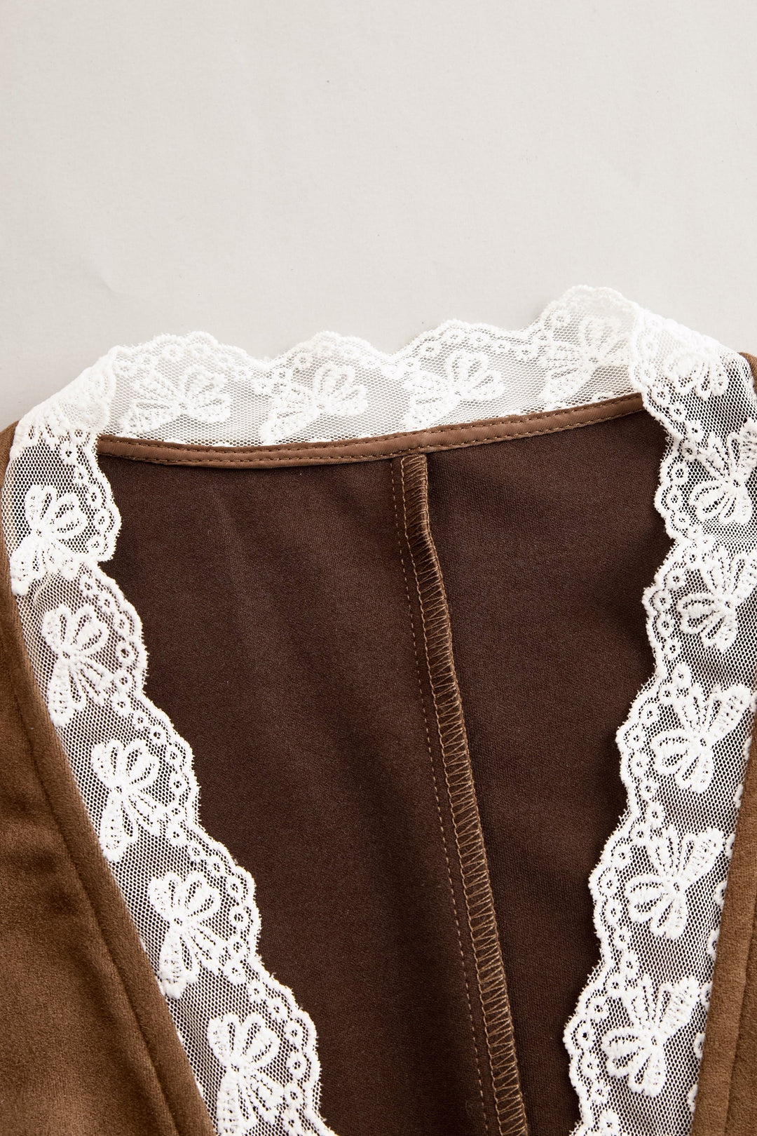 Women's Western Lace Long Sleeve Snap-Button V-Neck Fitted Blouse
