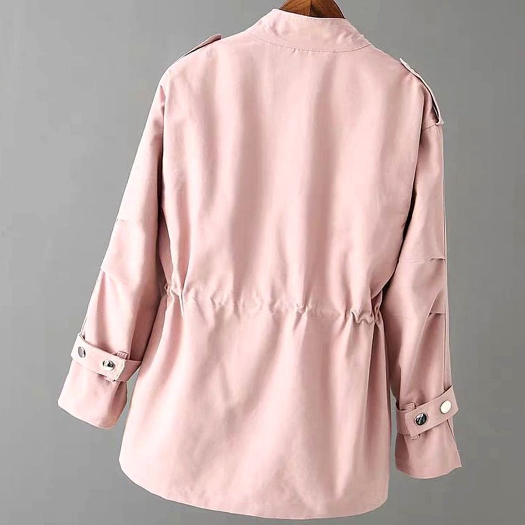 Women's Zip-Up Drawstring-Waist Utility Jacket