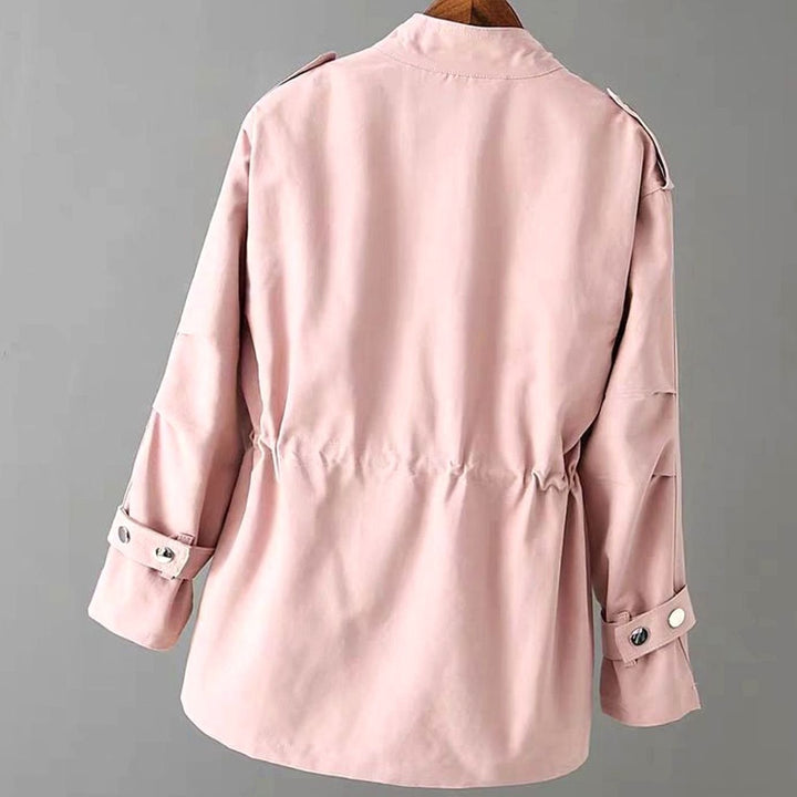 Women's Zip-Up Drawstring-Waist Utility Jacket